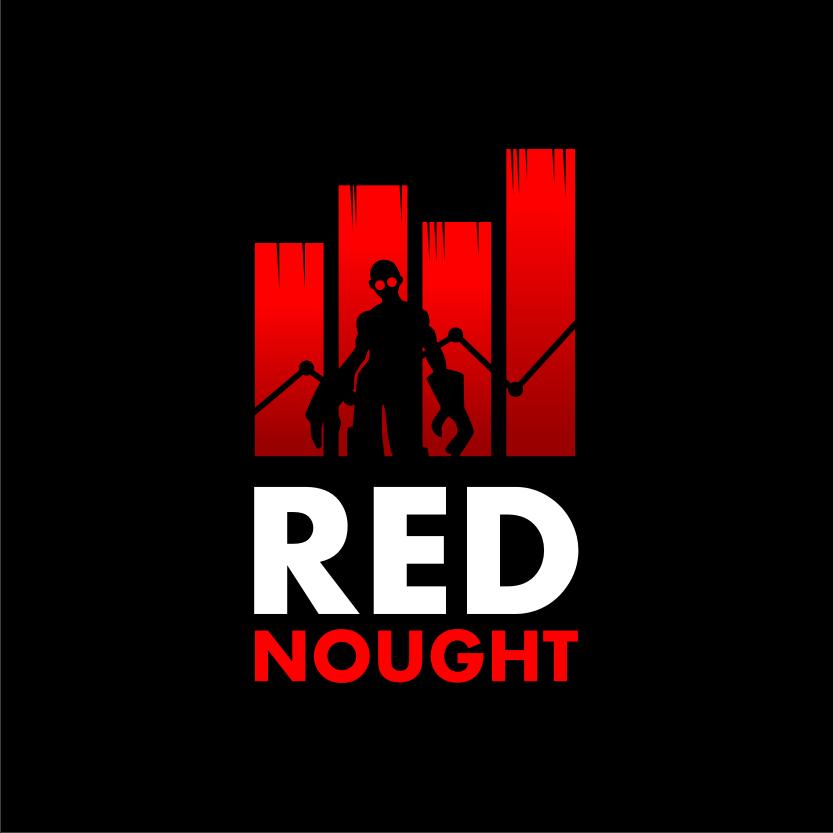Red Nought logo with a black robot silhouette against four red vertical bars, over the text 'RED NOUGHT' in white.